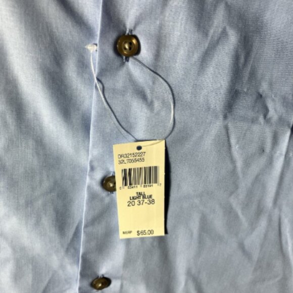 Unlisted by Kenneth Cole 20 37/38 Tall Fit Long Sleeve Button Down. NWT w/flaw - Picture 4 of 16